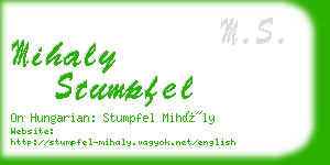 mihaly stumpfel business card